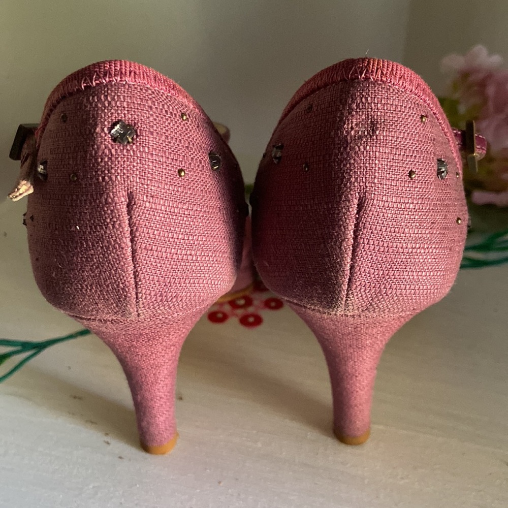 Marc Jacobs Pink Peep-Toe Ankle-Strap Heels - Picture 6 of 15